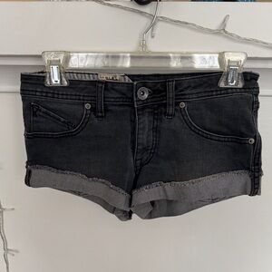 Volcom Charcoal Jean Booty Shorts